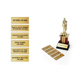 Toynk/Just Funky The Office Dundie Award Replica Trophy | Host Your Own The Office Dundies Awards Ceremony | Includes 6 Interchangeable Title Plates | Measures 8 Inches Tall
