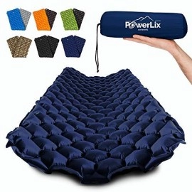 Powerlix Ultralight Sleeping Pad For Camping With Inflating Bag, Carry Bag, Repair Kit - Compact Lightweight Camping Mat, Outdoor Backpacking Hiking Traveling Airpad Camping Air Mattress