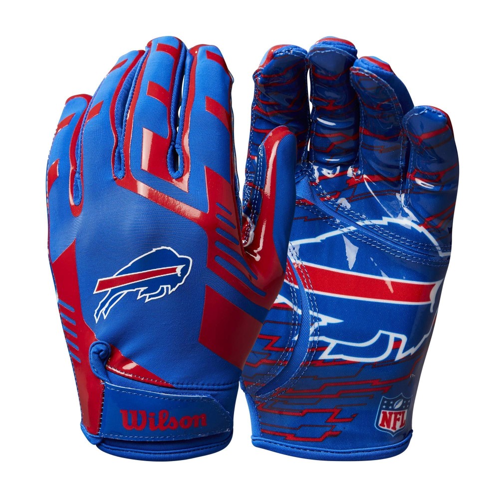 Wilson Nfl Stretch Fit Football Gloves - Buffalo-Youth, Wtf9327Bf