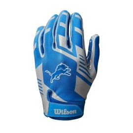 Wilson NFL Stretch Fit Football Gloves - Youth, Detroit Lions