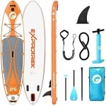 Exprotrek Stand Up Paddling Board, Inflatable Sup Board, Stand Up Paddle Board Set, With Aluminum Paddle, Kayak Seat And Complete Accessories (100 Kg Max)