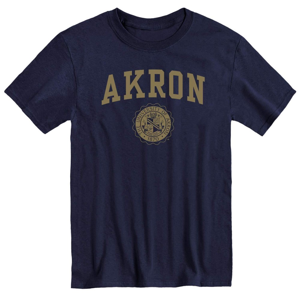 Barnesmith University Of Akron Zips Short-Sleeve T-Shirt, Heritage, Navy, X-Large