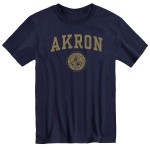 Barnesmith University Of Akron Zips Short-Sleeve T-Shirt, Heritage, Navy, X-Large