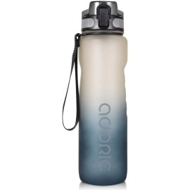 Adoric Sport Water Bottle, Bpa Free Tritan] 1 Litre Leakproof Plastic Water Bottle Sports Bottle For Camping Outdoor Yoga Gym