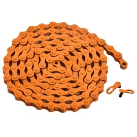Zonkie Single-Speed Bicycle Chain 1/2 X 1/8 Inch 116 Links (Orange, 1/2