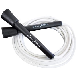Honor Athletics Speed Rope, Skipping Rope - Best For Double Under, Boxing, Mma, Cardio Fitness Training Condition - Adjustable 10Ft - Jump Rope (White Rope With Black Handle)