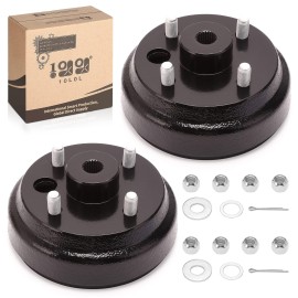 10L0L Golf Cart Brake Drum Hub Assembly (Electric) For Ezgo Txt Replaces Oem# 19186G1P, 2-Pack