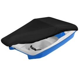 Icover Pedal Boat Cover, Fits 3 Or 5 Person Pedal Boat Water Proof Heavy Duty Paddle Boat Cover, Black