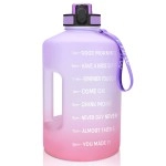 Etdw Half Gallon Water Bottle Time Marker, 22Litre Bpa Free Large Water Jug With Handle, Leakproof Pop Up Daily Water Intake Bottle Light Pink