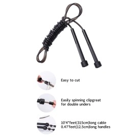 JUSDO 8 Pack Adjustable PVC Jump Rope for Cardio Fitness - Versatile Jump Rope for Both Kids and Adults Women Men Christmas Gift - Great Jump Rope for Exercise,9 Feet