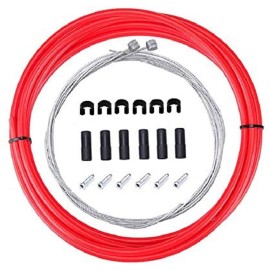 Bluesunshine Bike Bicycle Brake Cable And Housing Set - Basic Brake Cable Replacement Kit For Your Bike, Cable Housing 5Mm (Red)