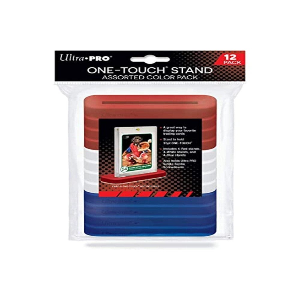 Ultra Pro One-Touch Stand For 35 Pt. Cards Assorted Color 12 Pack - Show Off Your Top Favorite Or Most Valuable Card In Style To All Your Friends And Family