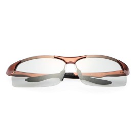 Yimi Polarized Photochromic Driving Z87 Sunglasses For Men Women Day And Night (8003-Brown Frame)