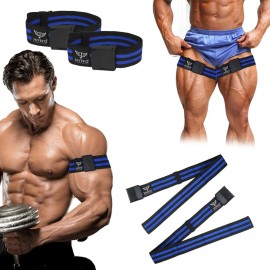 Jayefo Sports Muscle Blaster Blood Flow Restriction Bands Occlusion Straps Biceps Muscle Builder Weightlifting Powerlifting Fitness Exercise Training Gym 4 Pack2Pairs For Arms & Legs