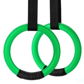 Pacearth Gymnastic Rings 1100Lbs Capacity With 14.76Ft Adjustable Buckle Straps Pull Up Exercise Rings Non-Slip Rings For Home Gym Full Body Workout