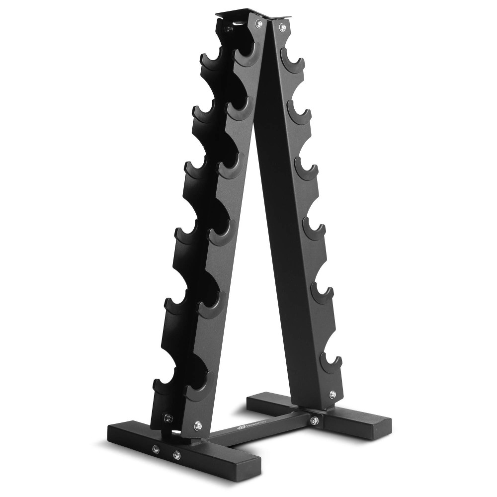 Fitness Alley Steel Dumbbell Rack - 6 Tier Weight Holder & 6 Tier Weight Rack Dumbbell Stand - Dumbbell Holder - Dumbbell Rack Stand - Weight Racks For Dumbbells Of Various Sizes