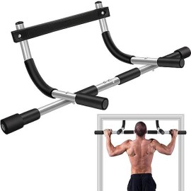 Topoko Upgrade Pull Up Bar For Doorway, Max Capacity 440 Lbs Chin Up Bar, No Screws Portable Upper Body Fitness Workout Bar, Strength Training Door Frame Pull-Up Bars, Hanging Bar For Exercise, Door Workout Bar With Foam Grips, Indoor Pullup Bars Fitness 