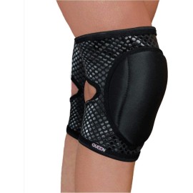 Queen Wear - Sleek Black grip - Pole Dance Knee Pads - Perfect Woman Protection for Pylon Ballet Modern Dance and Indoor Sports (XS)