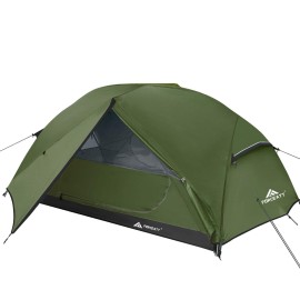 Forceatt Tent 2-3 Person Camping Tent, Waterproof And Windproof 3-4 Seasons Ultralight Backpack Tent, Can Be Installed Immediately, Suitable For Hiking, Camping, Outdoor (2-Person-Dark Green)