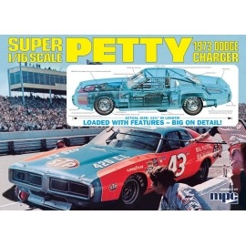Round 2 MPC Richard Petty 1973 Dodge Charger 1:16 Scale Model Kit (MPC938)
