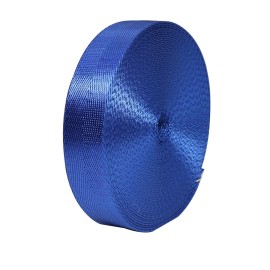 Devobunch 1 Inch Nylon Webbing Strap, Heavy Duty Nylon 10|25 Yard Webbing Roll, Durable Nylon Strapping for Indoor or Outdoor Gear, DIY Crafting, Repairing, 15 Vibrant Colors (Royal Blue, 50 Yard)
