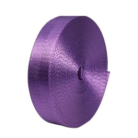 Devobunch 1 Inch Nylon Webbing Strap, Heavy Duty Nylon 10|25 Yard Webbing Roll, Durable Nylon Strapping For Indoor Or Outdoor Gear, Diy Crafting, Repairing, 15 Vibrant Colors (Purple, 50 Yard)