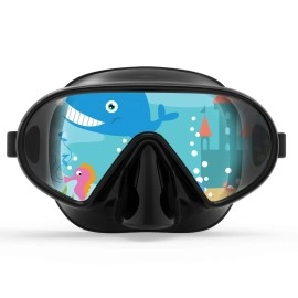 Fxexblin Swim Goggles Kids Adults Swimming Goggles With Nose Cover Snorkel Mask For Scuba Diving Snorkeling, Anti-Fog Lens Leakproof Skirt 180 Panoramic View Face Dive Masks Youth Children Boys Girls