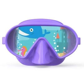 Fxexblin Swim Goggles Kids Adults Swimming Goggles With Nose Cover Snorkel Mask For Scuba Diving Snorkeling, Anti-Fog Lens Leakproof Skirt 180 Panoramic View Face Dive Masks Youth Children Boys Girls