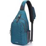 G4Free Sling Bag Rfid Blocking Sling Backpack Crossbody Chest Bag Daypack For Hiking Travel(Teal Blue)