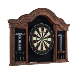 Barrington Billiards Company Billiards Kingsbury Premium Dartboard Cabinet Set, Brownblack, 4125 X 375 X 31