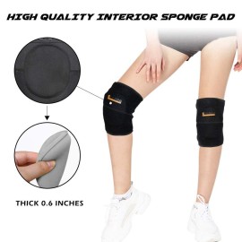 Goando Knee Pads For Dancers Volleyball Knee Pads For Women Protective Knee Pads For Girls 1 Pair Elbow Pads For Dancing Running Hiking Basketball Anti-Slip Breathable Soft Sponge Knee Pads(S, Black)