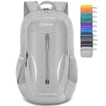 Zomake Ultra Lightweight Packable Backpack 25L - Foldable Hiking Backpacks Water Resistant Small Folding Daypack For Travel(Sliver Grey)
