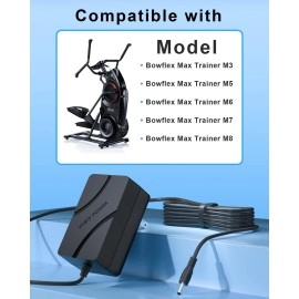 for Bowflex Max Trainer Power cord compatible with Bowflex Max Trainer M5 Power cord, M3 M7 M8 HVT Exercise Elliptical Treadmill cardio Machine (UL Listed)