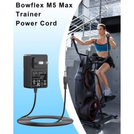 for Bowflex Max Trainer Power cord compatible with Bowflex Max Trainer M5 Power cord, M3 M7 M8 HVT Exercise Elliptical Treadmill cardio Machine (UL Listed)