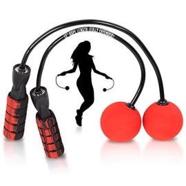 Ujump Ropeless Jump Rope-Weighted Cordless Jump Rope-Adjustable Bod Ropes For Beach Body Mbf, Indoor Jump Rope, Fitness Workout, Boxing-Updated Longer Rope Version
