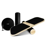 Yes4All Multi-Functional Combo For Balance Training, Balance Board Trainer, 3-In-1 Set With 3 Interchangeable Bases (Rocker, Air Cushion & Roller)