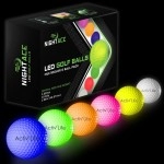 Activ Life Super Bright Led Golf Balls - Lighted Glow In The Dark Golf Balls For Night Golf - 40 Hours Battery Life, Donat Let Sundown Stop You, Summer Novelty Gift For Golfers, Multicolor