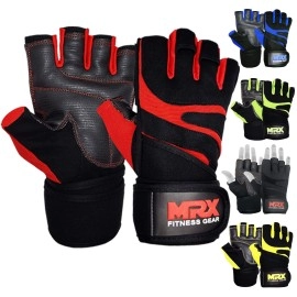 Mrx Weightlifting Gloves For Men Workout Gloves Mens Wrist Support Lifting Gloves Male Gym Gloves Workout Gym Accessories For Men Weight Lifting Fingerless Gym Exercise For Powerlifting