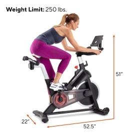 ProForm Carbon CX Smart Exercise Bike with 3 Lb. Dumbbell Set and 30-Day All-Access iFIT Membership