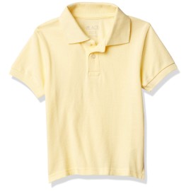 The Childrens Place Boys Uniform Pique Polo, New Yellow, Xs (4)