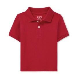 The Childrens Place Boys Baby And Toddler Uniform Pique Polo Shirt, Classic Red, 5T Us