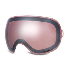 Vanrora X-Mag Ski Goggles Replacement Lens, Vlt 165 Red Lens With Light Silver Coating