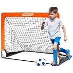 Portable Soccer Goal, Soccer Net For Kids Backyard Training 4'X3', 1 Pack (Orange)