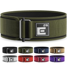 Self-Locking Weight Lifting Belt - Premium Weightlifting Belt For Serious Functional Fitness, Weight Lifting, And Olympic Lifting Athletes Lifting Belt For Men And Women (Medium, Green)