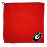 Team Golf Ncaa Georgia Bulldogs 15X15 Golf Towel With Carabiner Clip, Premium Microfiber With Deep Waffle Pockets, Superior Water Absorption And Quick Dry Golf Cleaning Towel