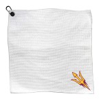 Team Golf Ncaa Arizona State Sun Devils Golf Towel With Carabiner Clip, Premium Microfiber With Deep Waffle Pockets, Superior Water Absorption And Quick Dry Golf Cleaning Towel