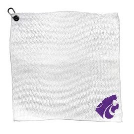 Team Golf Ncaa Kansas State Wildcats Golf Towel With Carabiner Clip, Premium Microfiber With Deep Waffle Pockets, Superior Water Absorption And Quick Dry Golf Cleaning Towel
