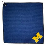 Team Golf Ncaa Michigan Wolverines 15X15 Golf Towel With Carabiner Clip, Premium Microfiber With Deep Waffle Pockets, Superior Water Absorption And Quick Dry Golf Cleaning Towel