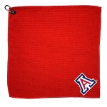 Team Golf Ncaa Arizona Wildcats Golf Towel With Carabiner Clip, Premium Microfiber With Deep Waffle Pockets, Superior Water Absorption And Quick Dry Golf Cleaning Towel