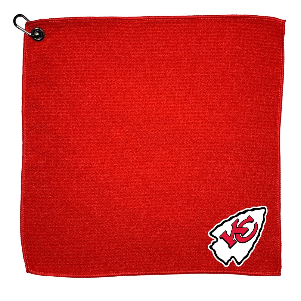Team Golf Nfl Kansas City Chiefs Microfiber Golf Towel, 15 X 15, Multi Team Color, One Size (31483)